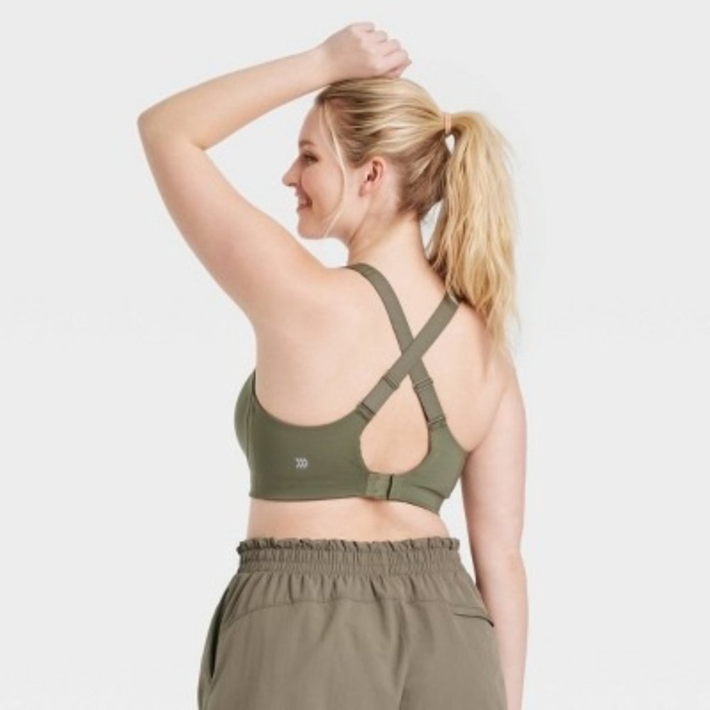 Women's High Support Convertible Strap Bra - All in Motion Moss Green